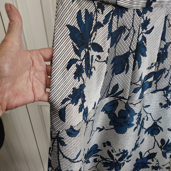 Kay Unger Floral Gown Belted Sleeveless Boat Neck Dress 8 - Picture 5 of 16